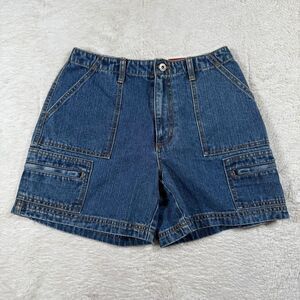 Vintage Y2K Somoma Cargo Women’s High Rise Denim Zippered Jean Shorts